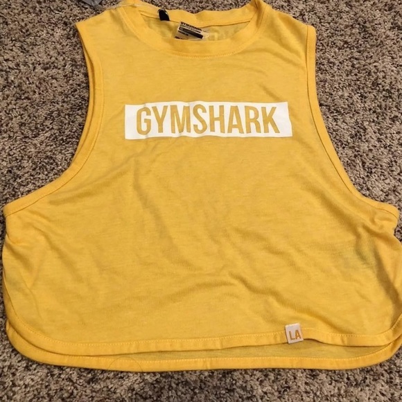Gymshark Tops - NWT gymshark LA pop up shop yellow crop tank